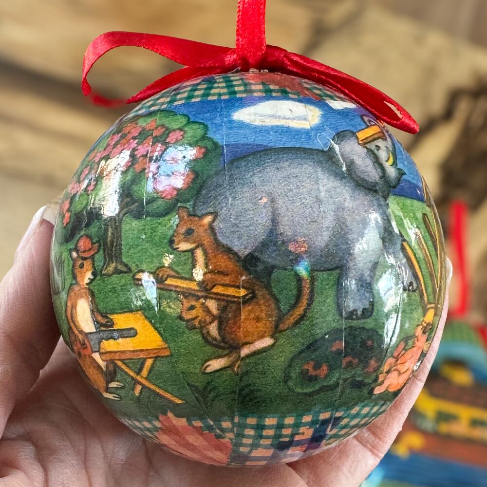 1996 Noah's Ark Christmas Ornaments Set of 12 Star and Ball Shaped Vintage Bible - Picture 15 of 16